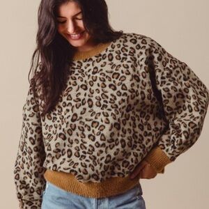 So Me Leopard Print Sweater Cardigan - Brown and Black